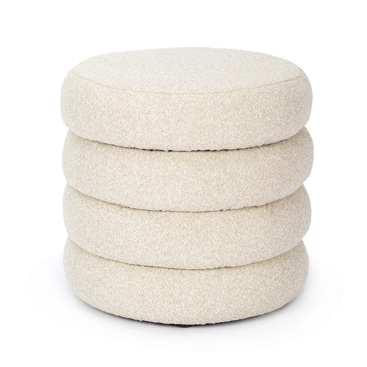 Mecca Fabric Round Storage Ottoman