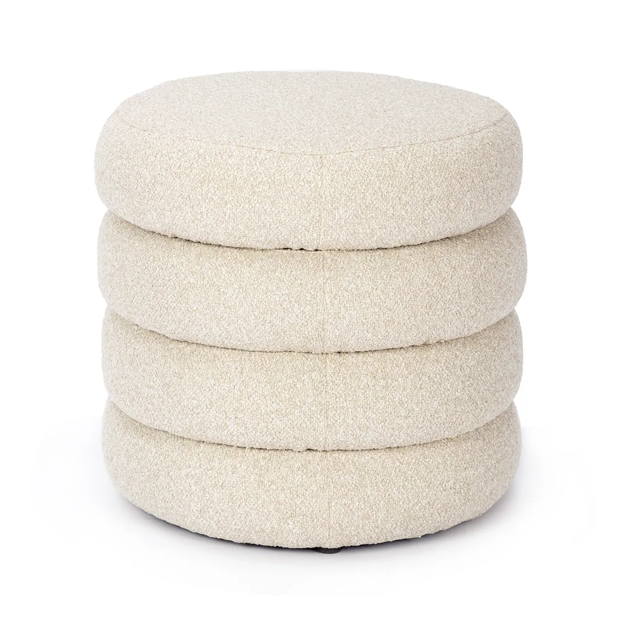 Mecca Fabric Round Storage Ottoman
