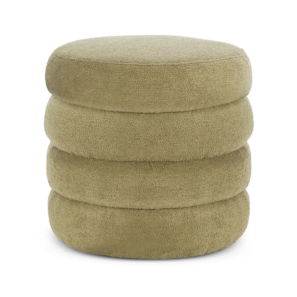 Mecca Fabric Round Storage Ottoman