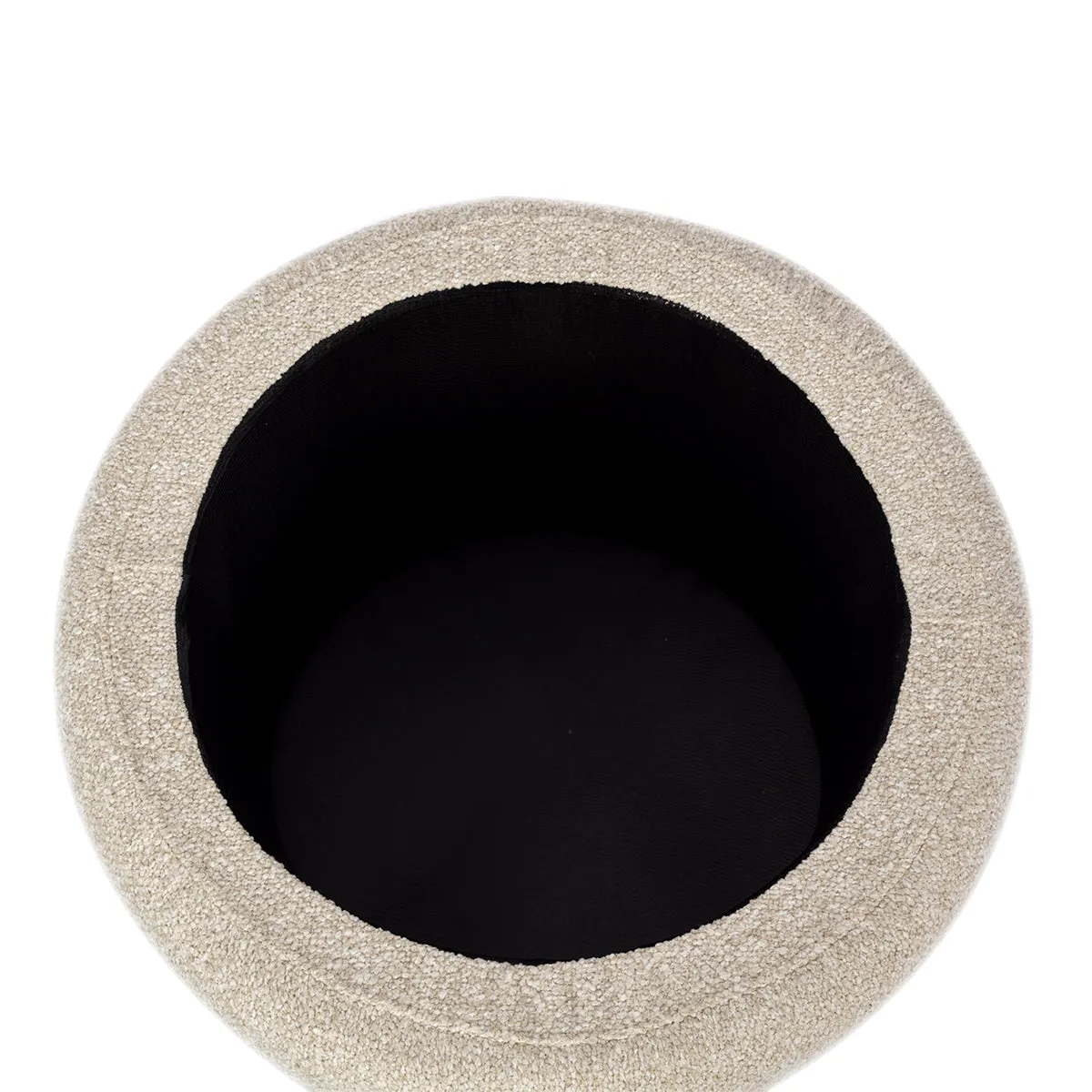 Mecca Fabric Round Storage Ottoman