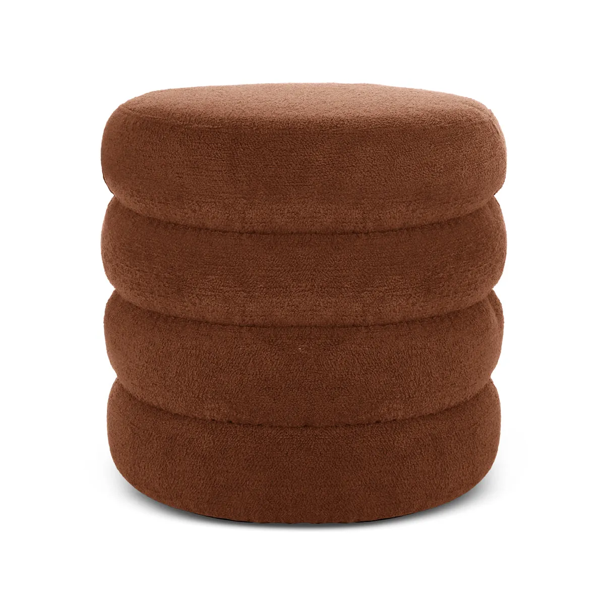 Mecca Fabric Round Storage Ottoman