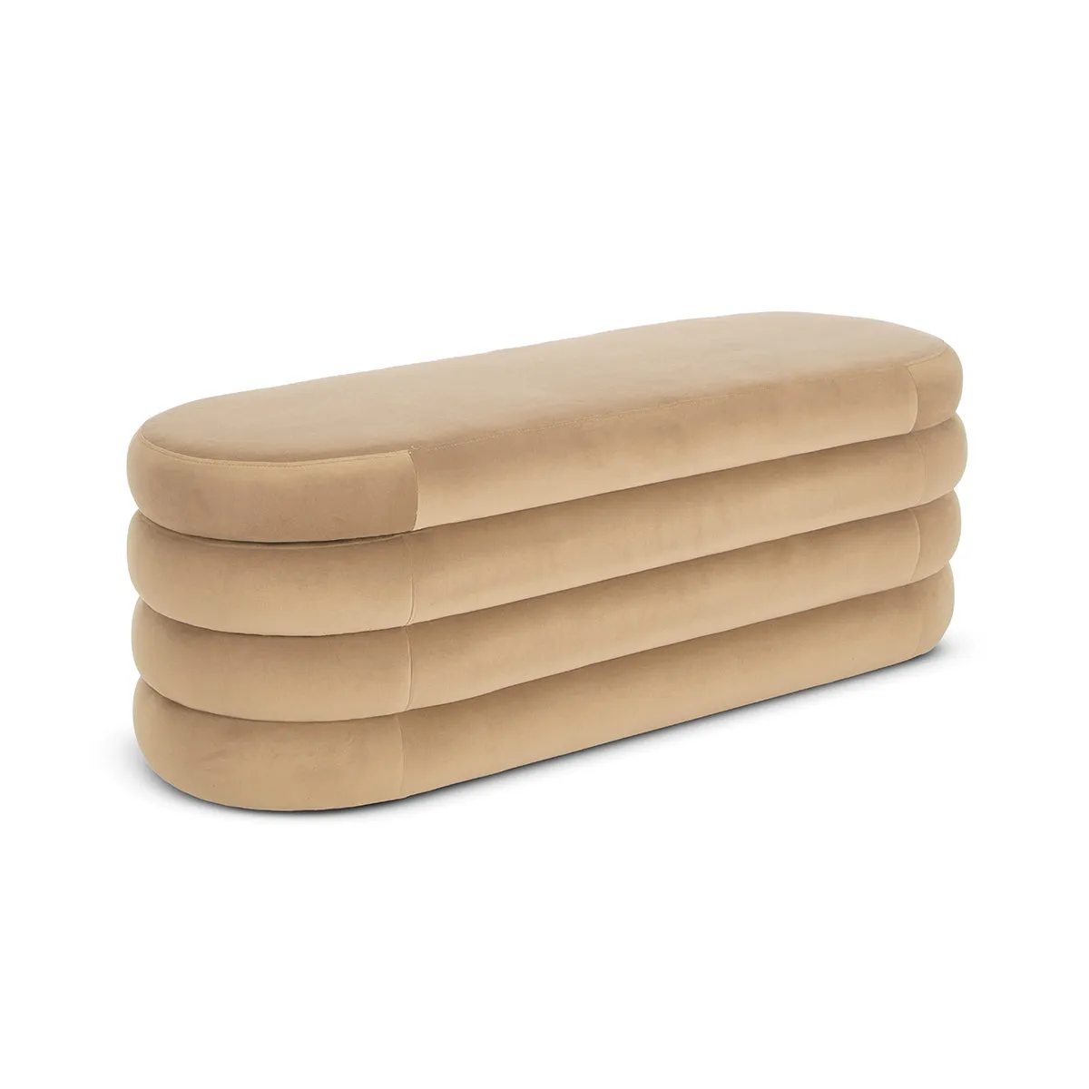 Mecca Velvet Oval Storage Ottoman