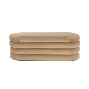 Mecca Velvet Oval Storage Ottoman