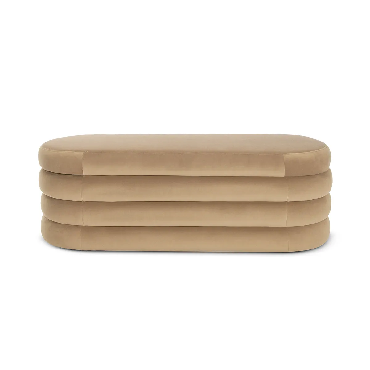 Mecca Velvet Oval Storage Ottoman
