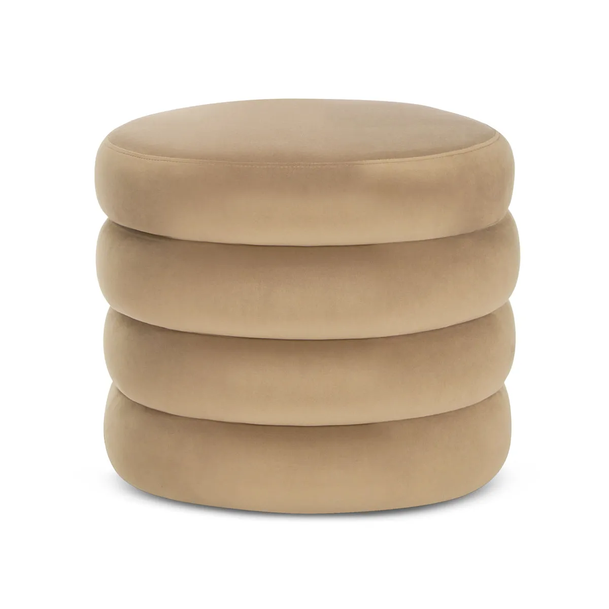 Mecca Velvet Round Storage Ottoman
