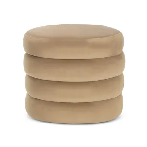 Mecca Velvet Round Storage Ottoman
