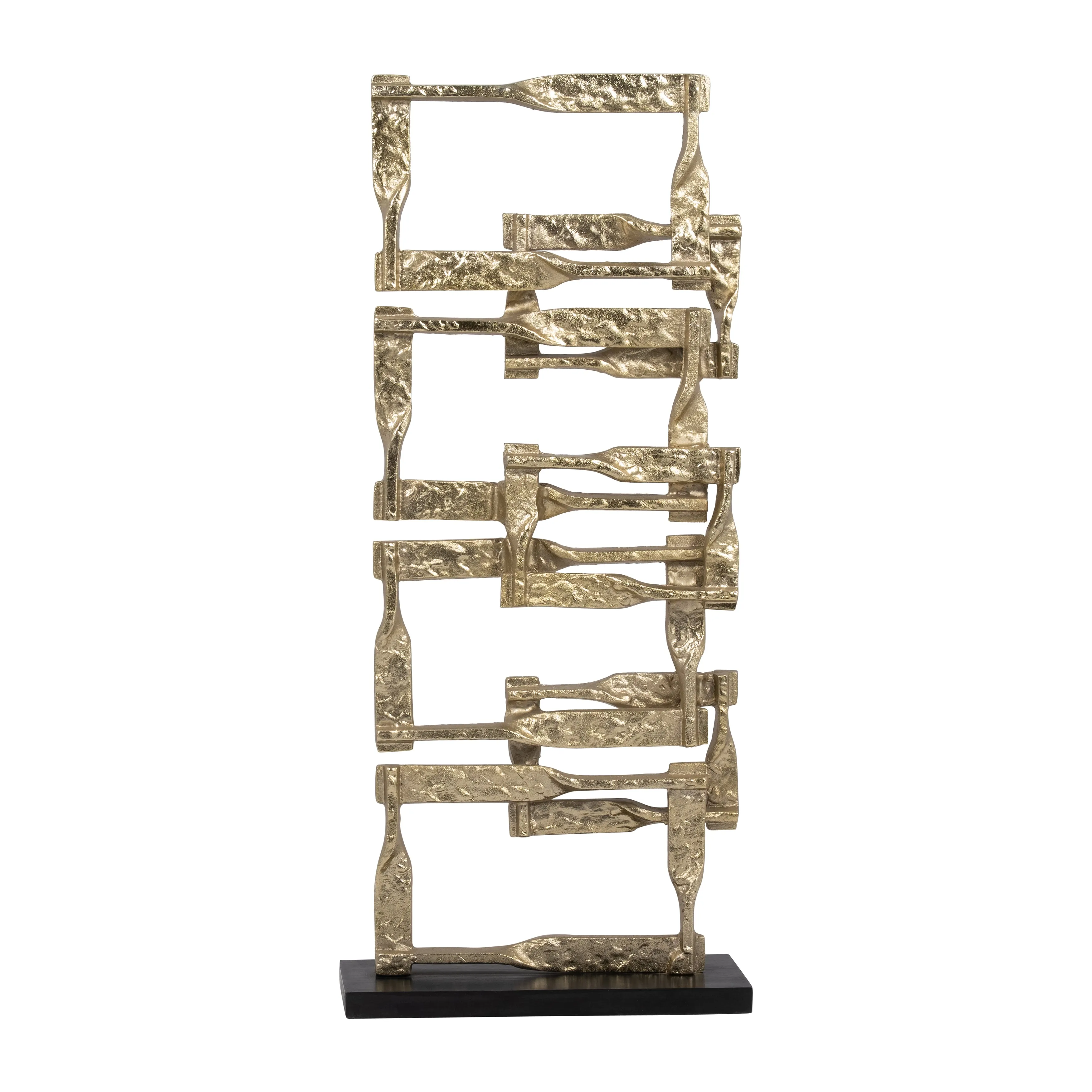 Metal, 23"H Stacking Squares, Gold