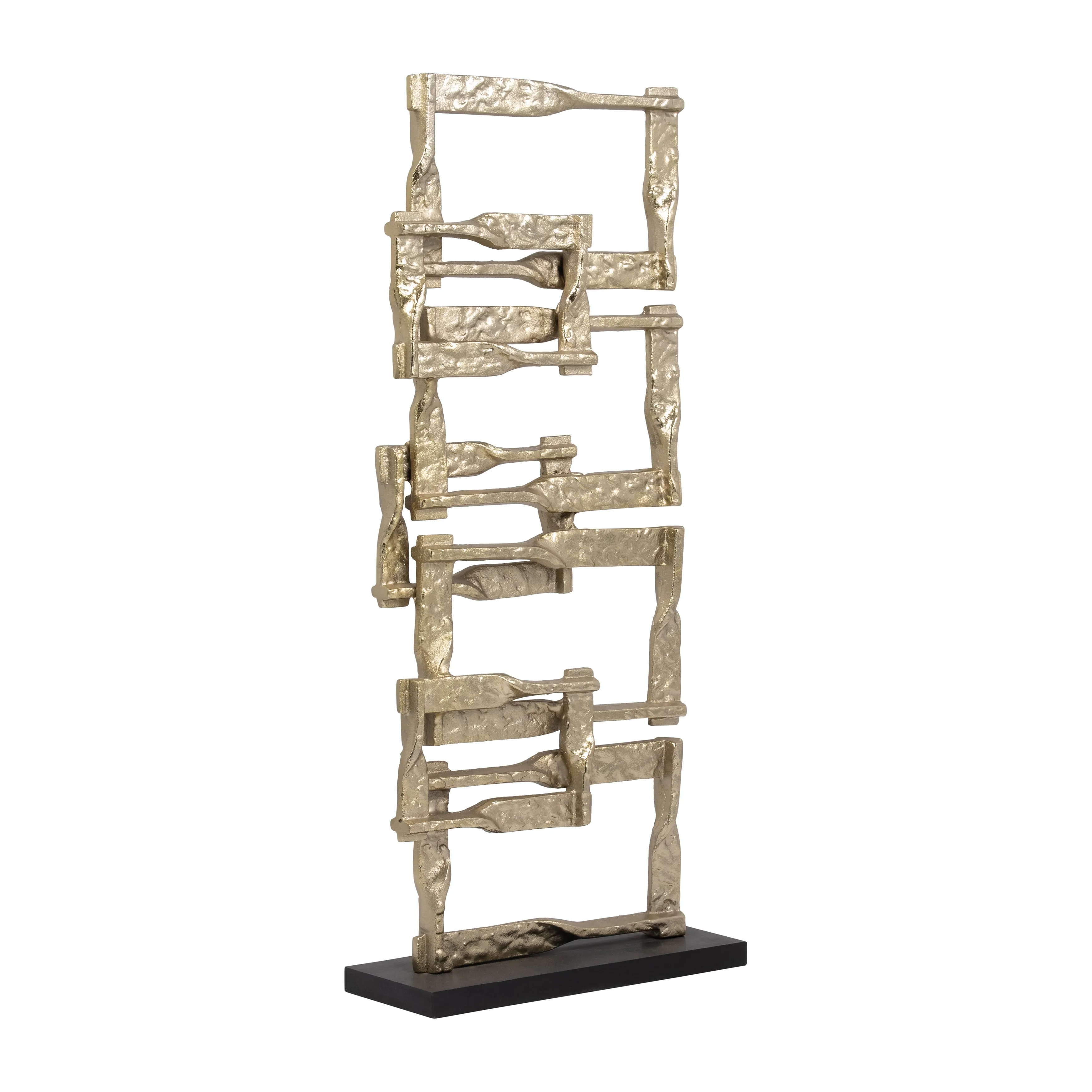 Metal, 23"H Stacking Squares, Gold