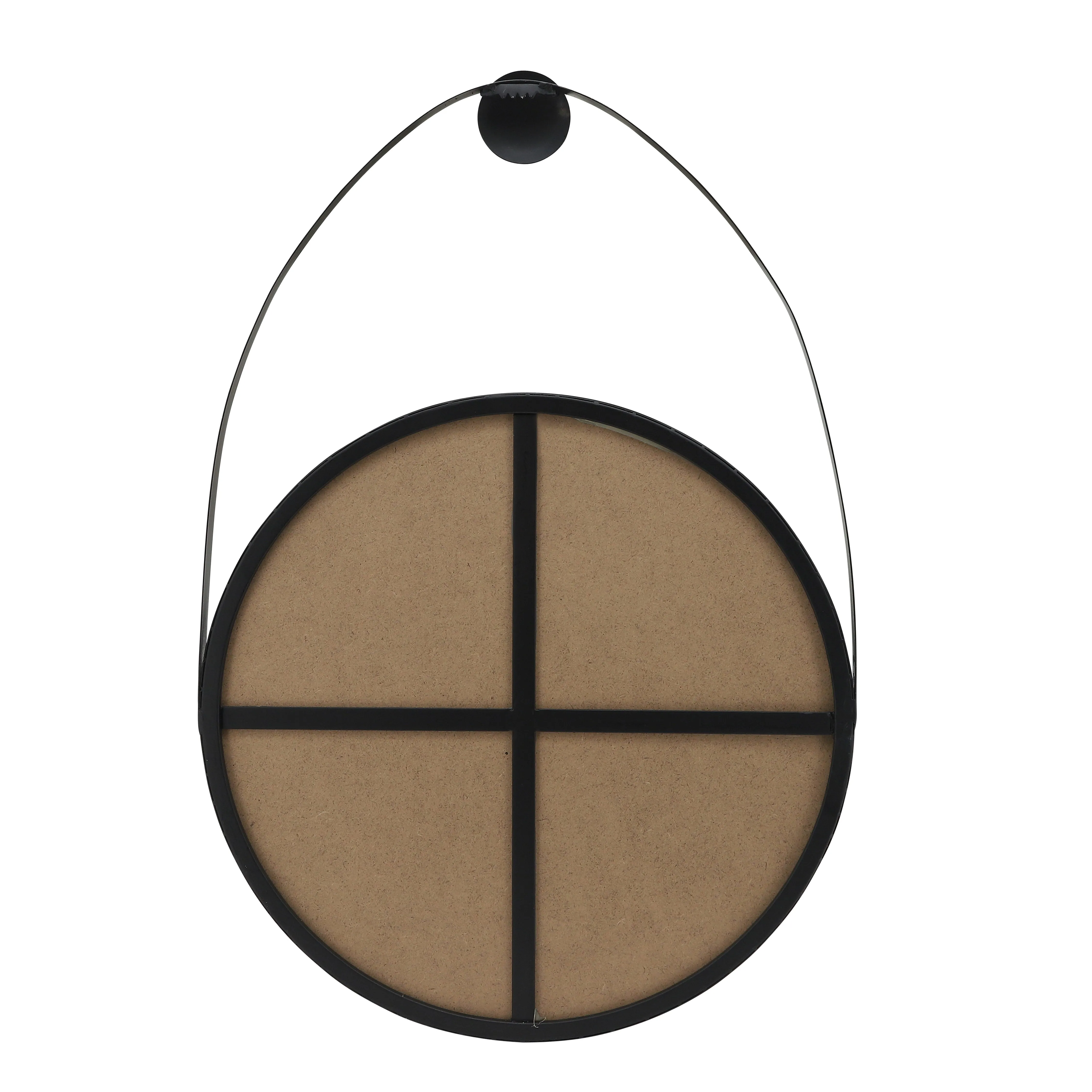 METAL 27" OVAL MIRROR, BLACK