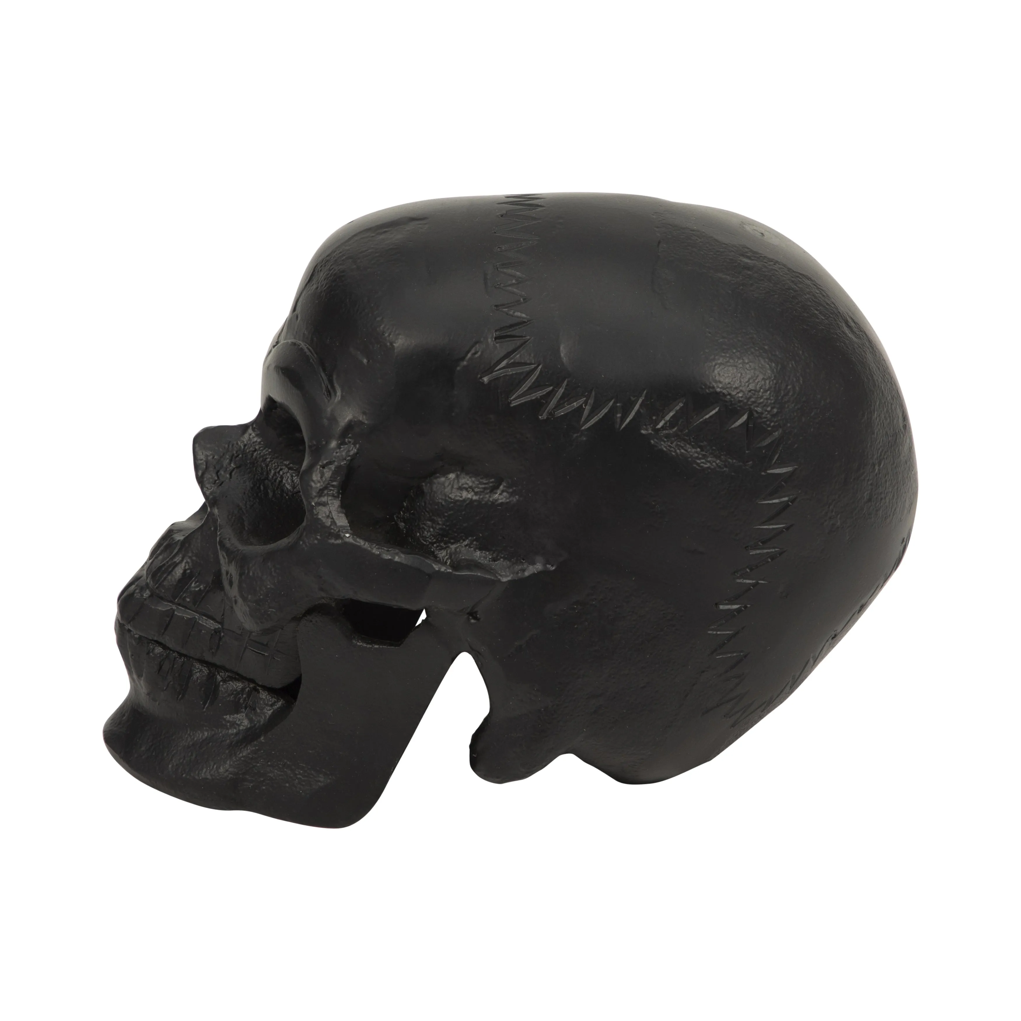 METAL, 6" SKULL DECOR, BLACK