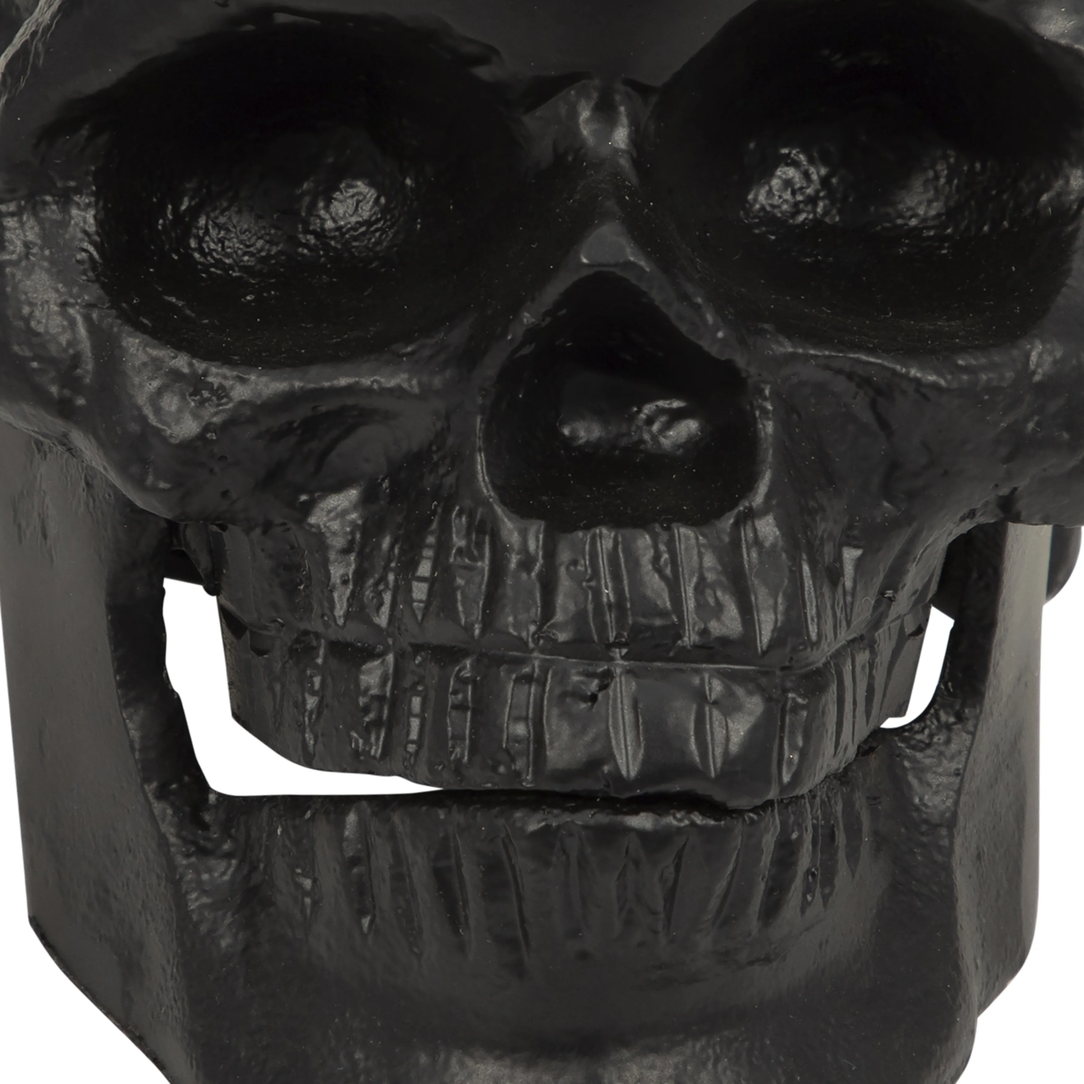 METAL, 6" SKULL DECOR, BLACK