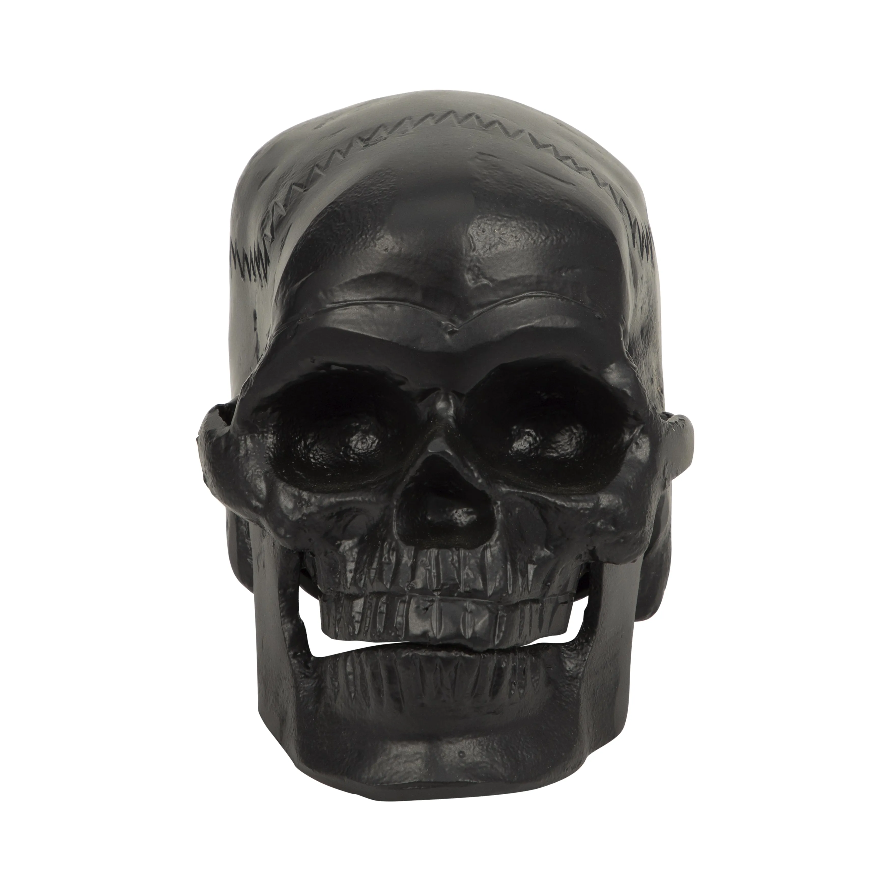 METAL, 6" SKULL DECOR, BLACK