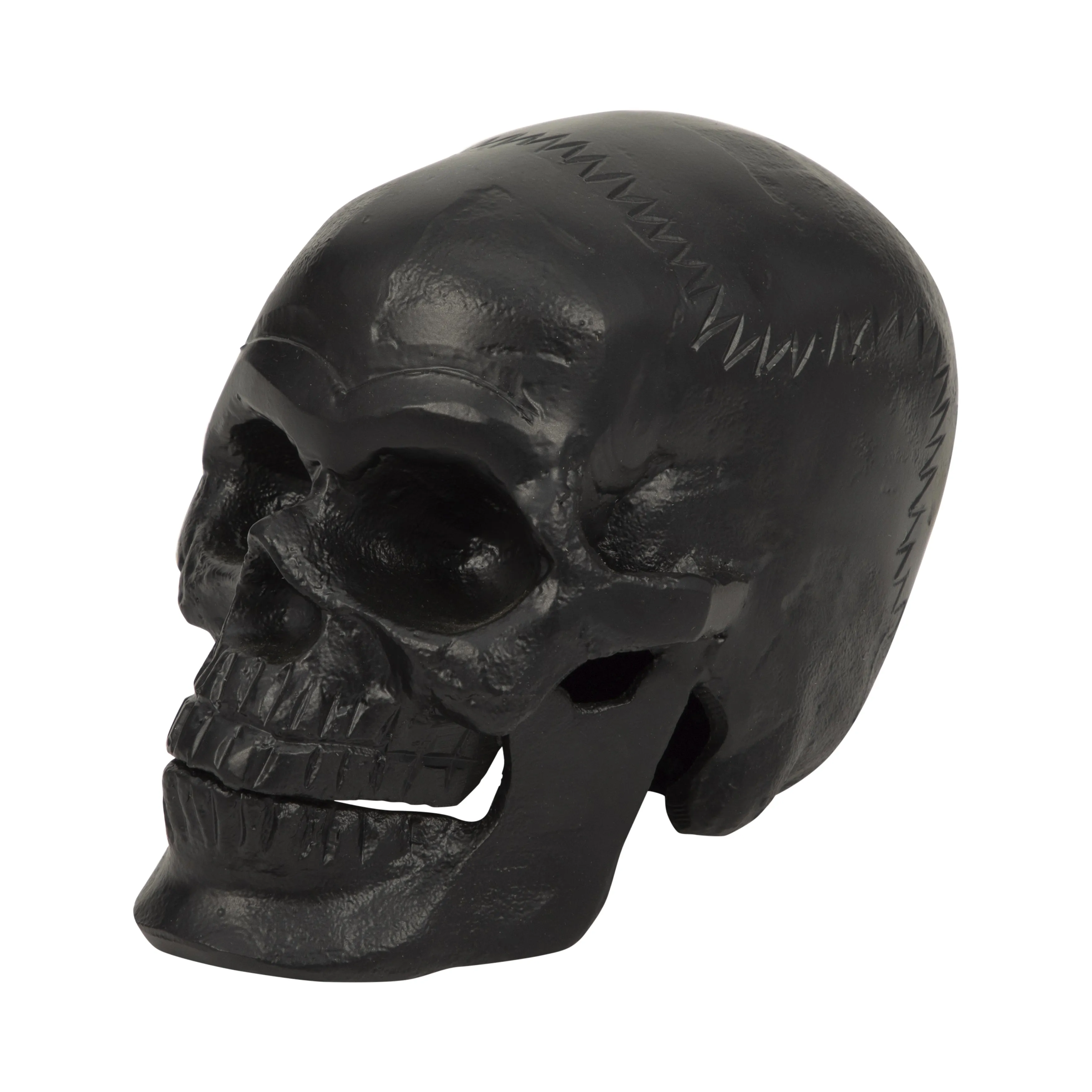 METAL, 6" SKULL DECOR, BLACK