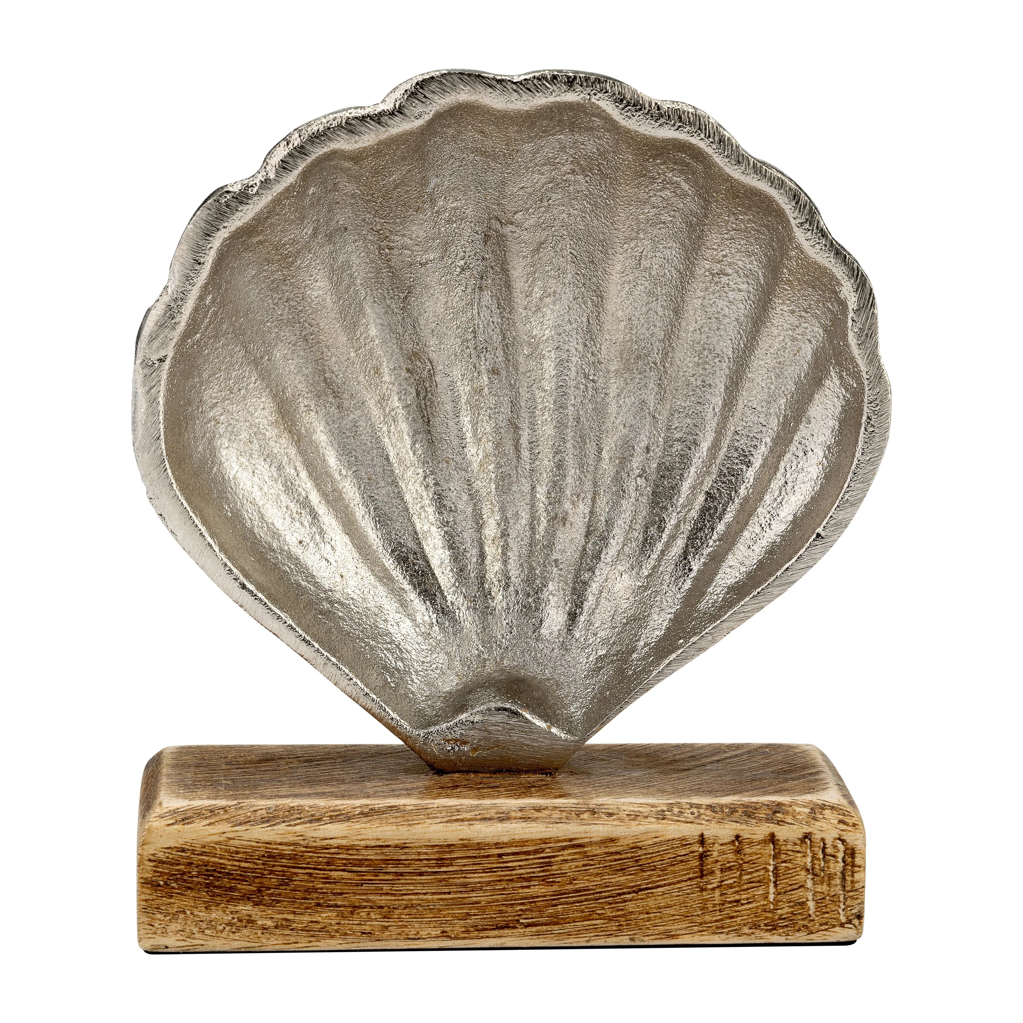 METAL, 7"H SHELL W/ BASE, SILVER