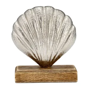 METAL, 7"H SHELL W/ BASE, SILVER