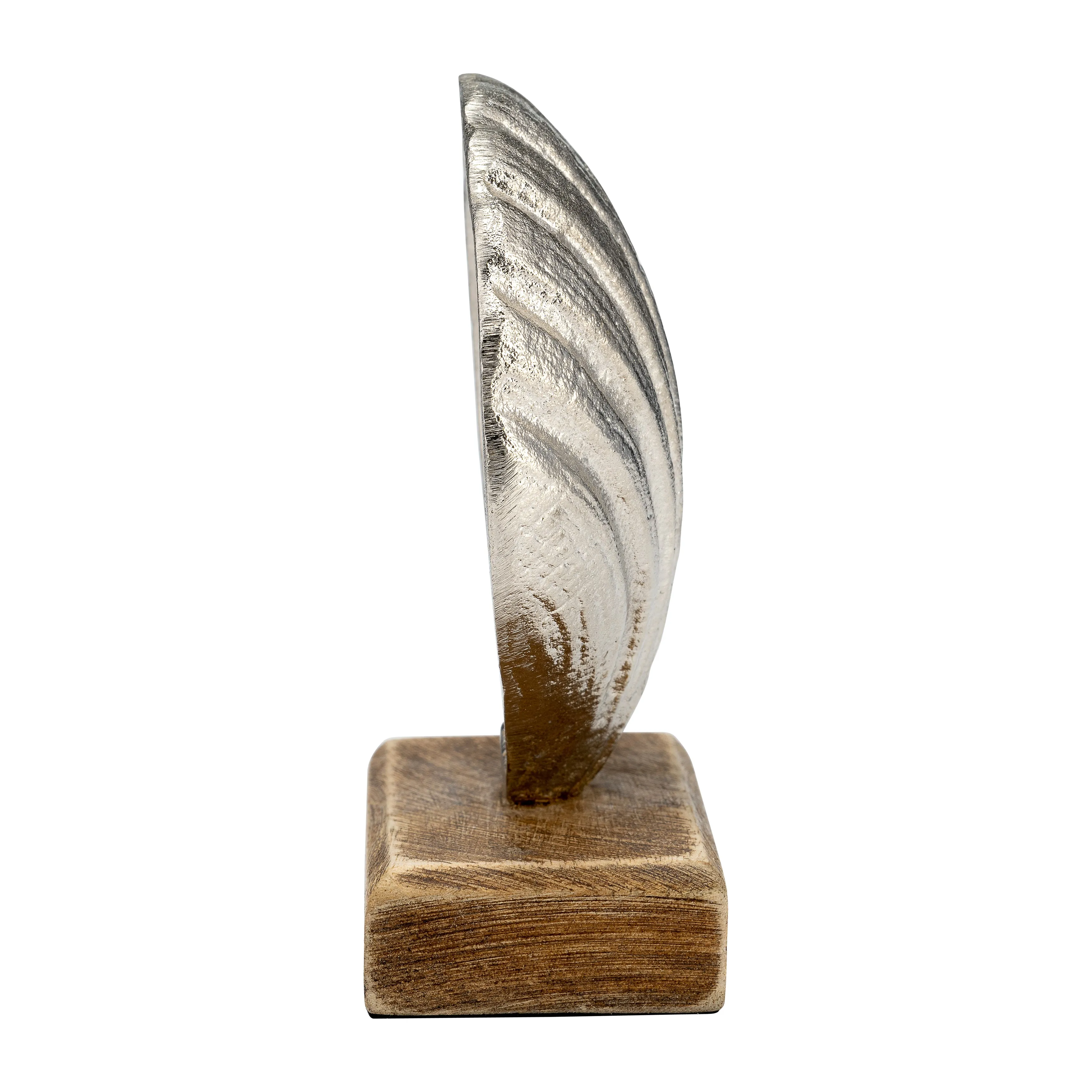 METAL, 7"H SHELL W/ BASE, SILVER