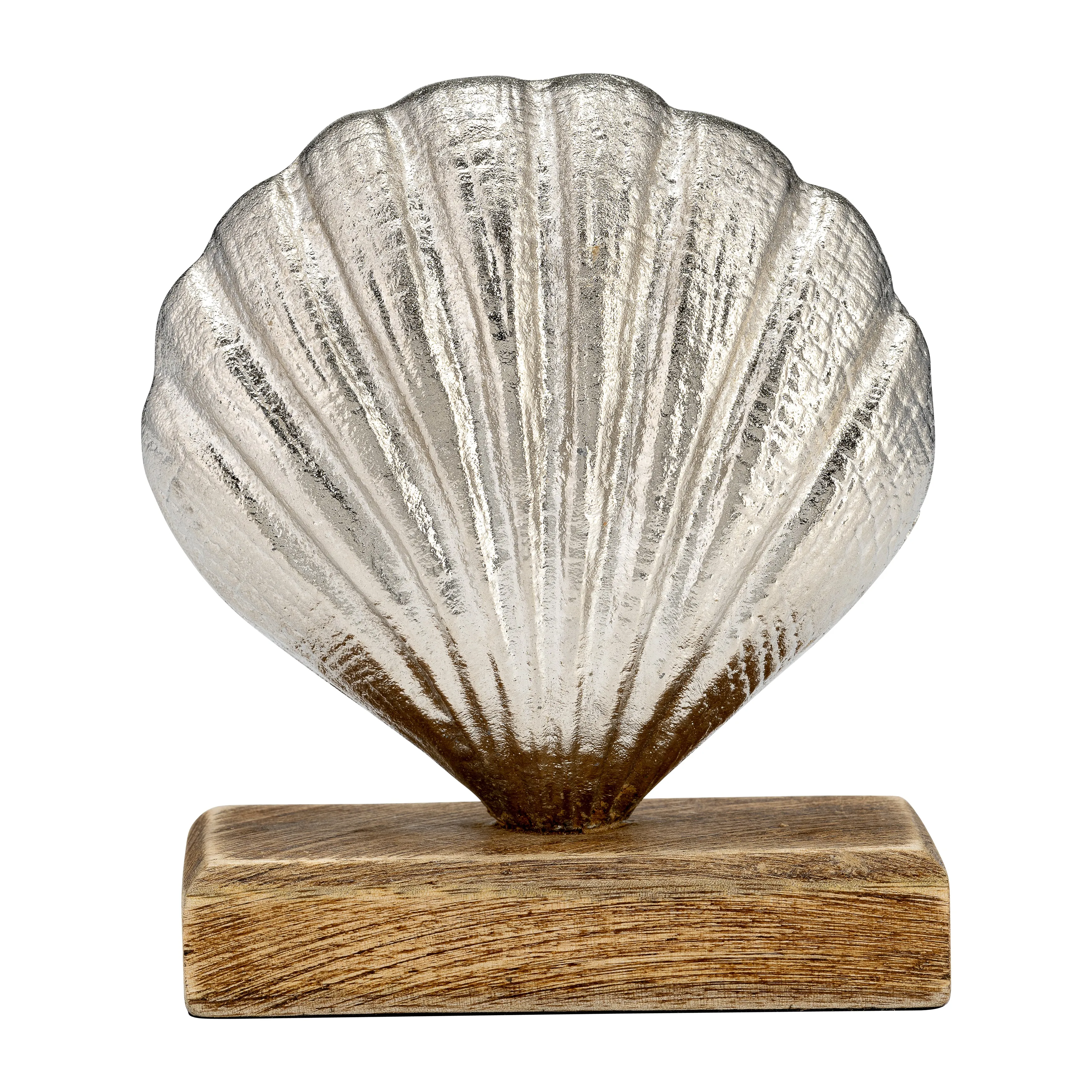 METAL, 7"H SHELL W/ BASE, SILVER