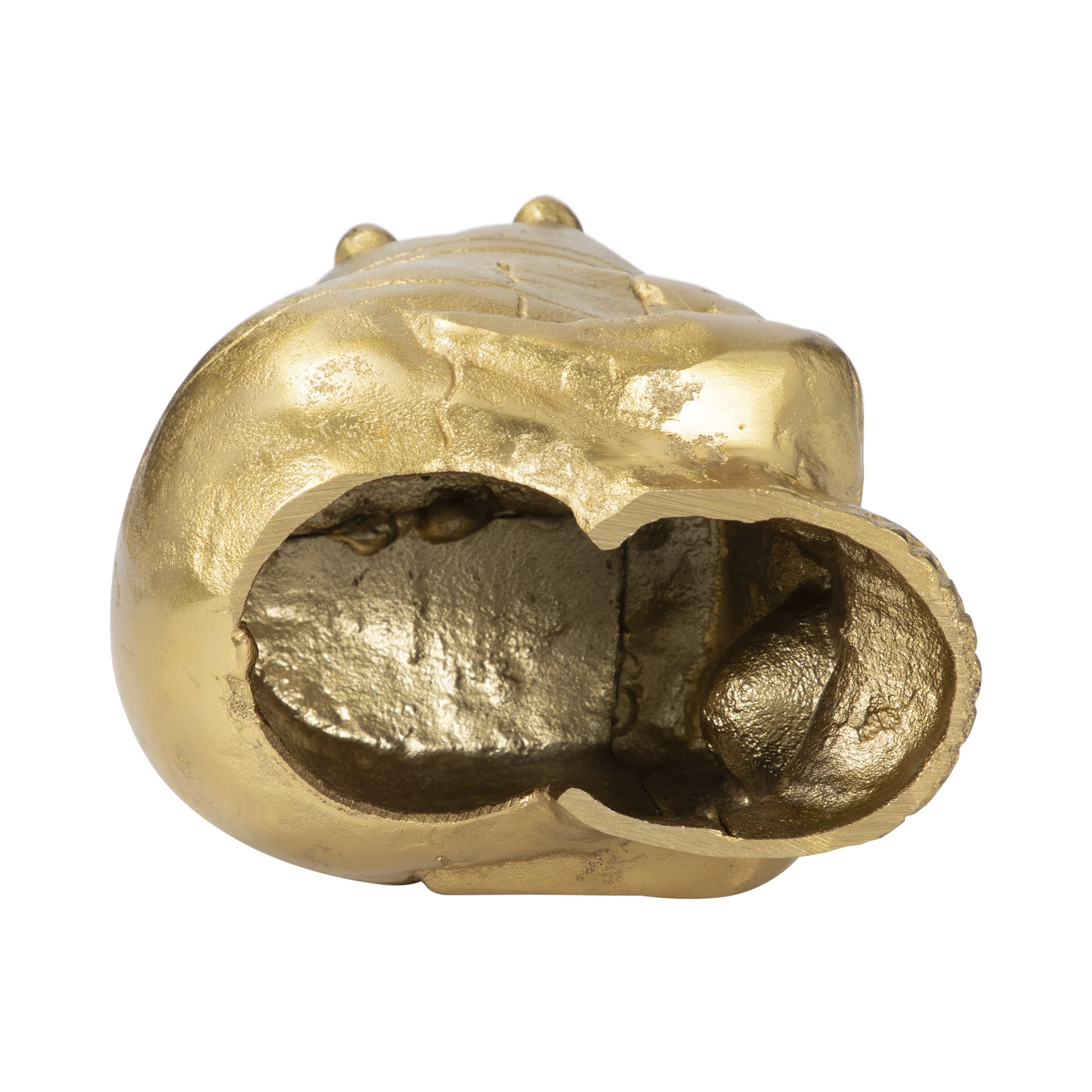 METAL, 8" SKULL WITH CROWN, GOLD