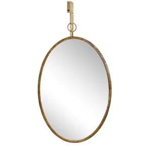 Metal & Glass Wall Mirror, Gold
