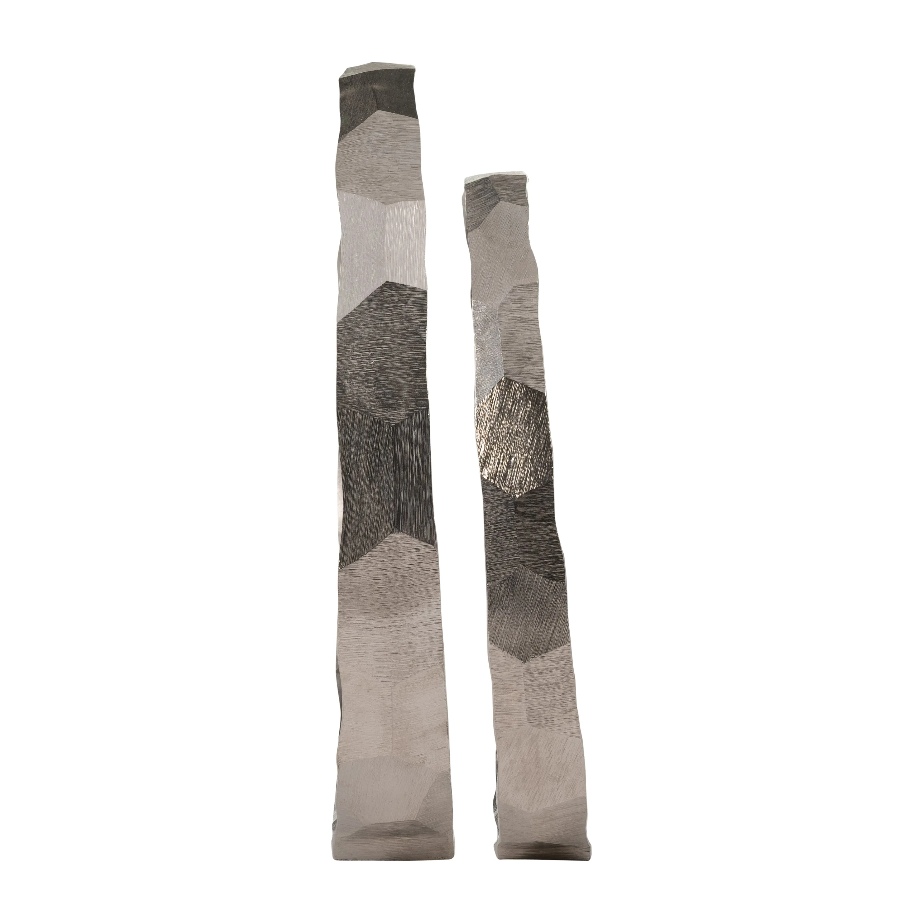 METAL, S/2, 14/17" HAMMERED DECORATIVE RINGS, SLVR