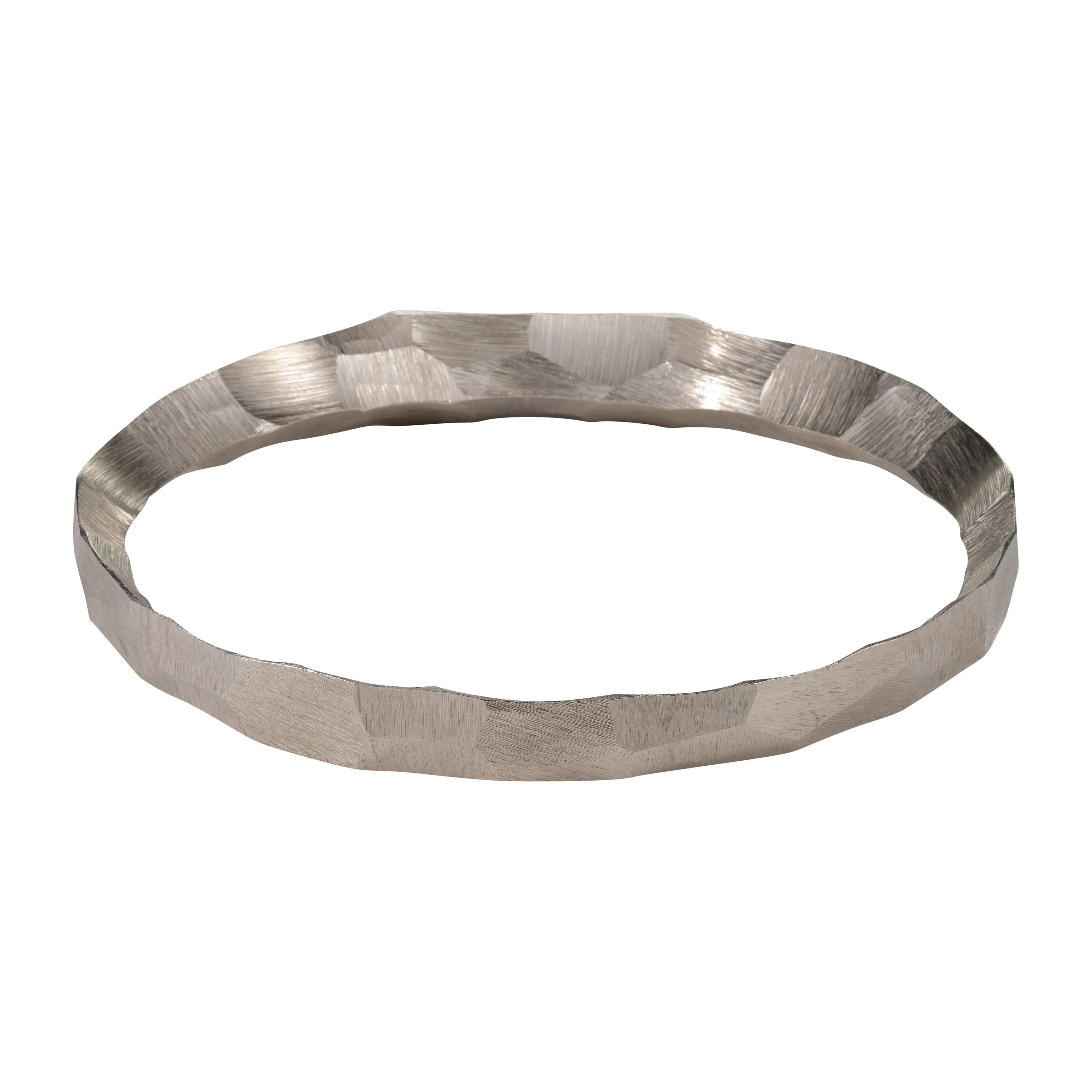 METAL, S/2, 14/17" HAMMERED DECORATIVE RINGS, SLVR