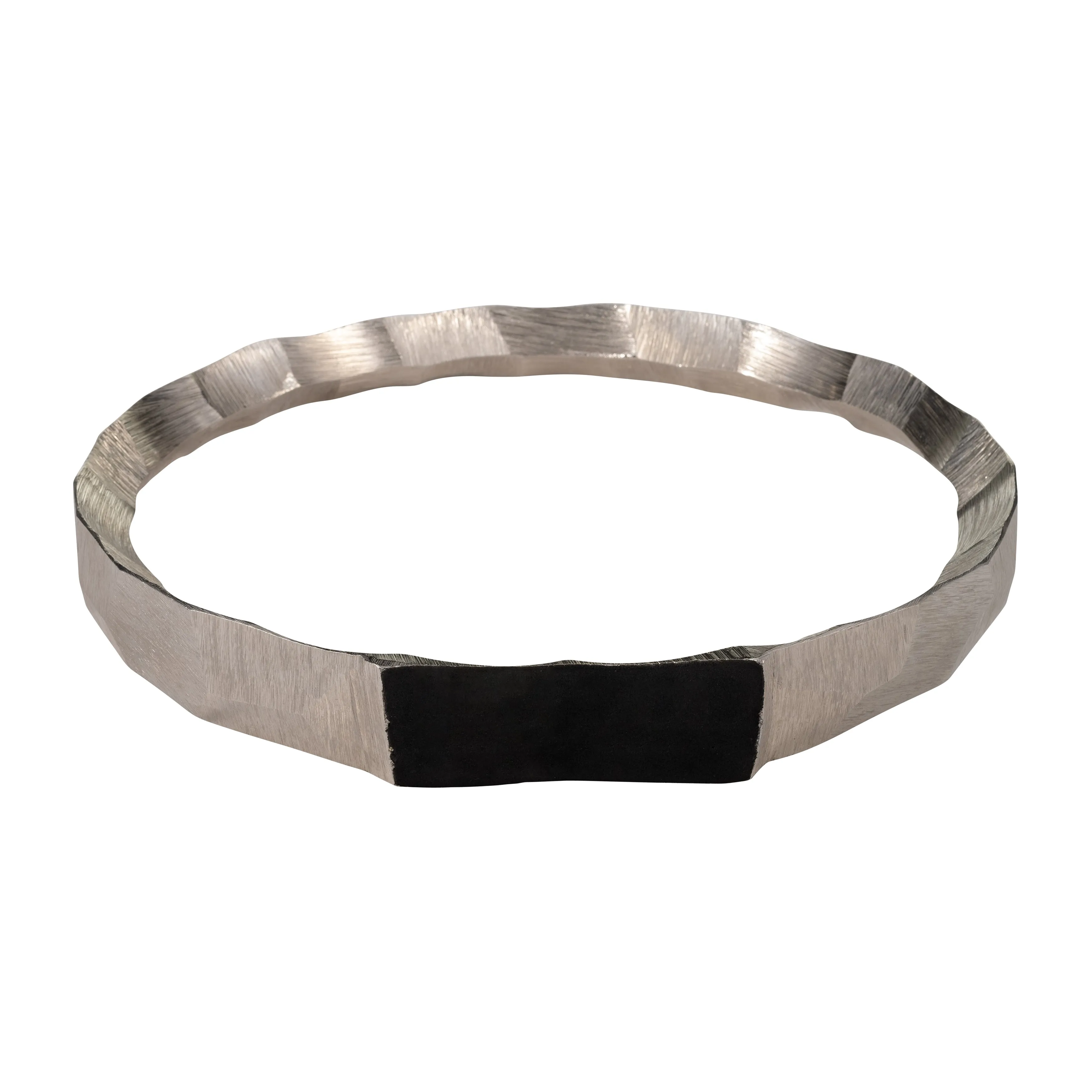 METAL, S/2, 14/17" HAMMERED DECORATIVE RINGS, SLVR