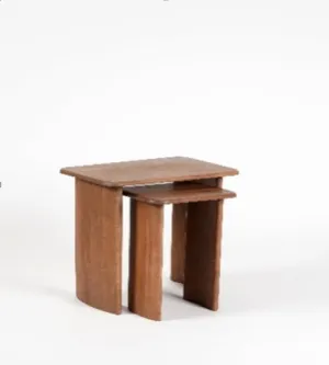 Milav NESTING TABLE Wood Top