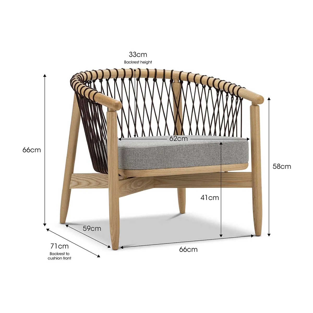 Milla Woven Rope Armchair