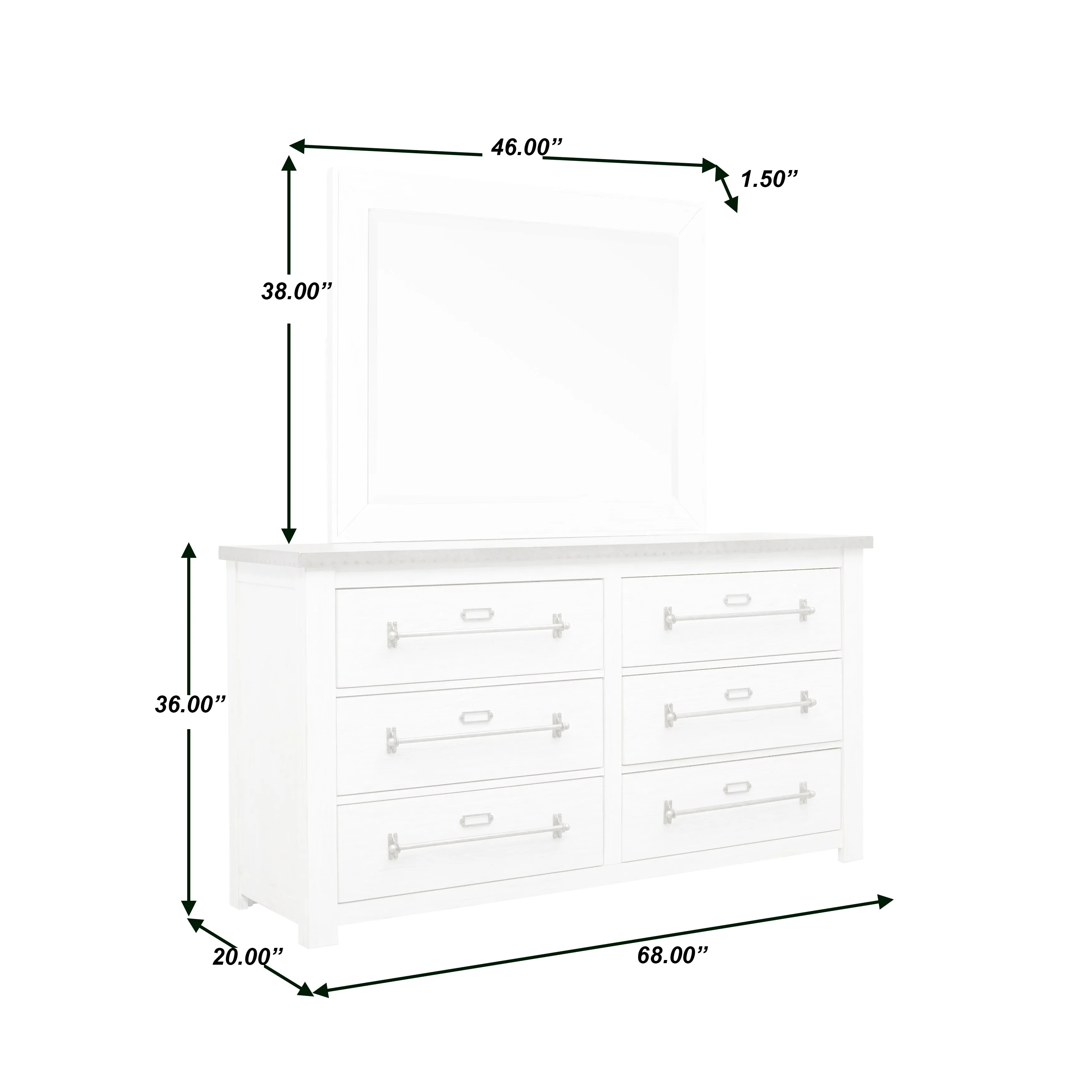 Mirror - Dk Oak