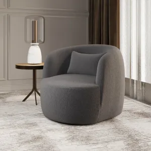Modern Ergonomic Boucle Arm Chair - 80x85x85 cm - By Alhome