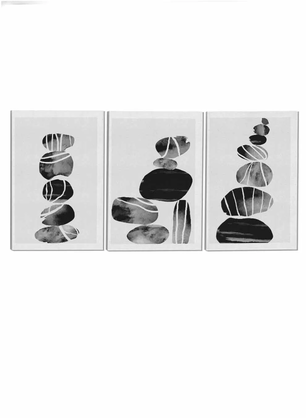 Multi Shapes Abstract Paintings(set of 3)