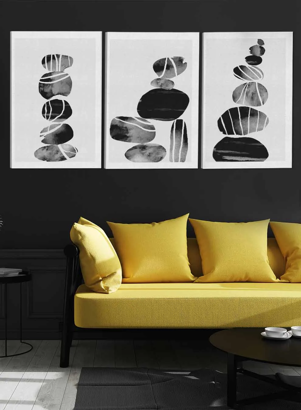 Multi Shapes Abstract Paintings(set of 3)
