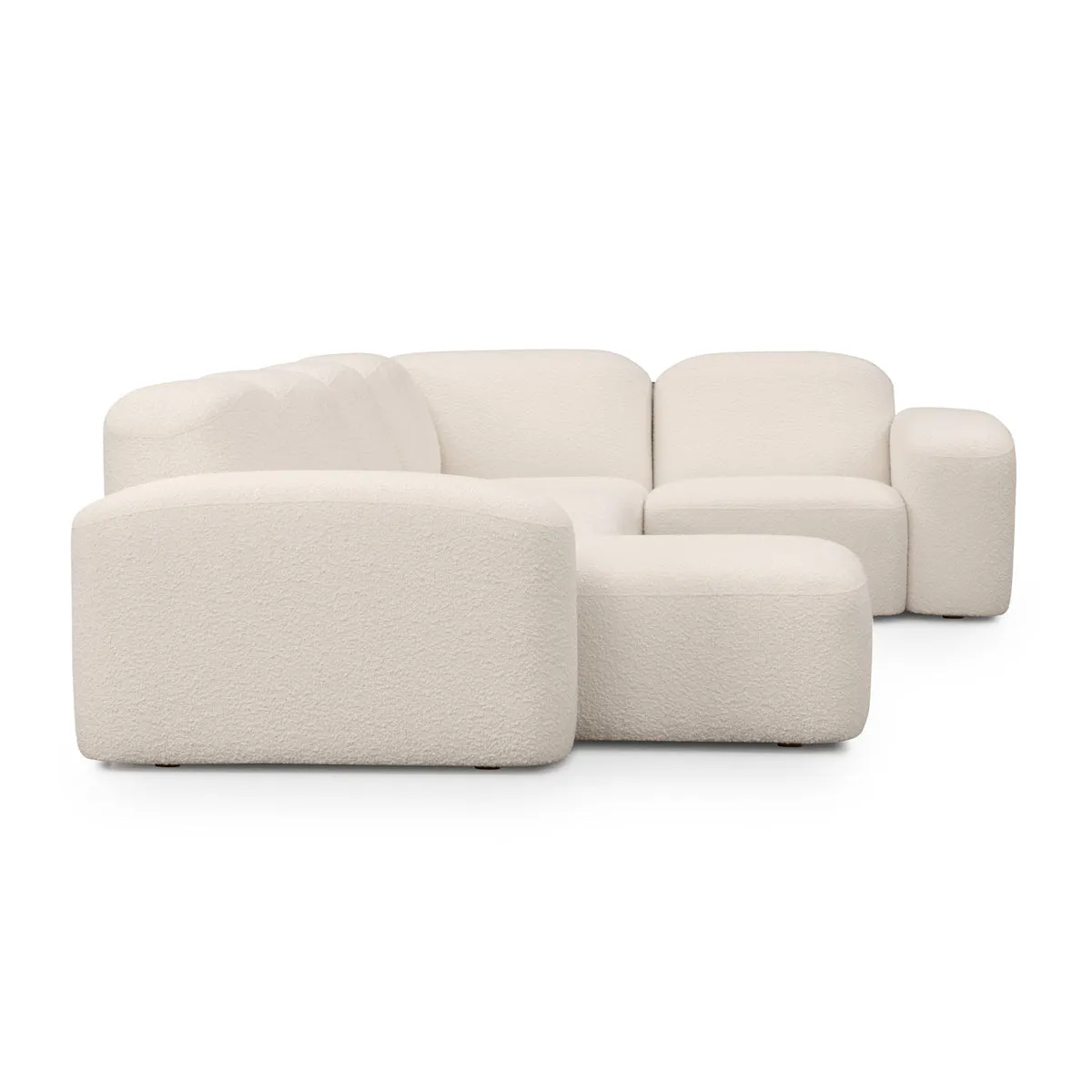 Muse 5 Piece LAF Modular Chaise Sofa (Bronte Whipped Cream)
