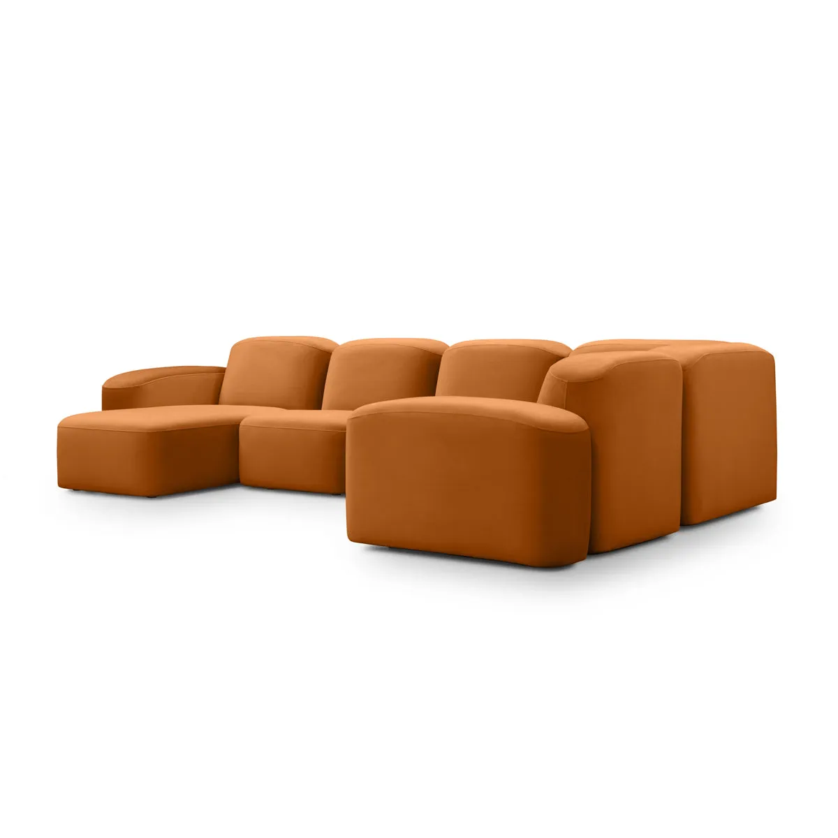 Muse 5 Piece LAF Modular Chaise Sofa (Malibu Caramel)