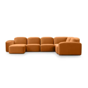 Muse 5 Piece LAF Modular Chaise Sofa (Malibu Caramel)