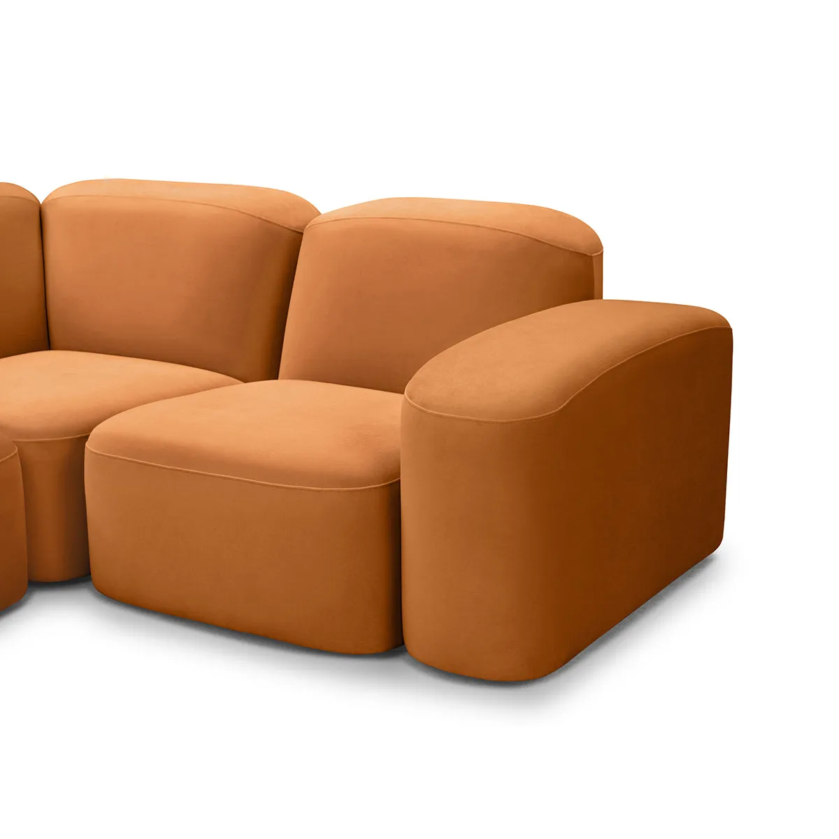 Muse 5 Piece LAF Modular Chaise Sofa (Malibu Caramel)