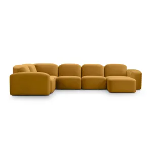 Muse 5 Piece RAF Modular Chaise Sofa (Malibu Almond)