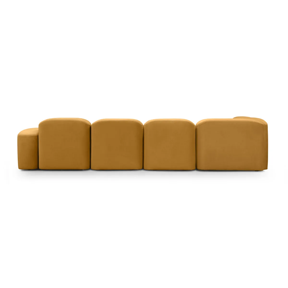 Muse 5 Piece RAF Modular Chaise Sofa (Malibu Almond)