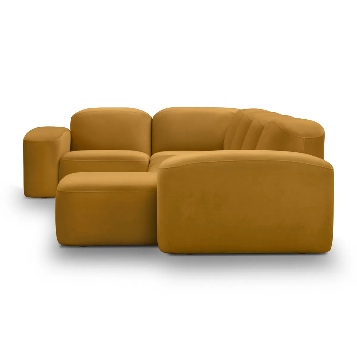Muse 5 Piece RAF Modular Chaise Sofa (Malibu Almond)