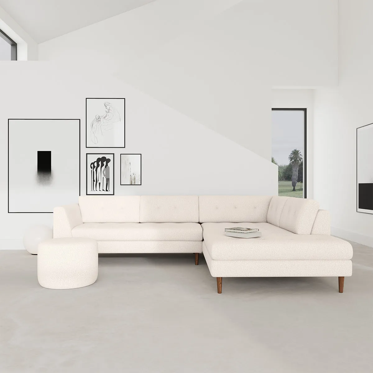 Nelson Boucle Right Corner Sofa