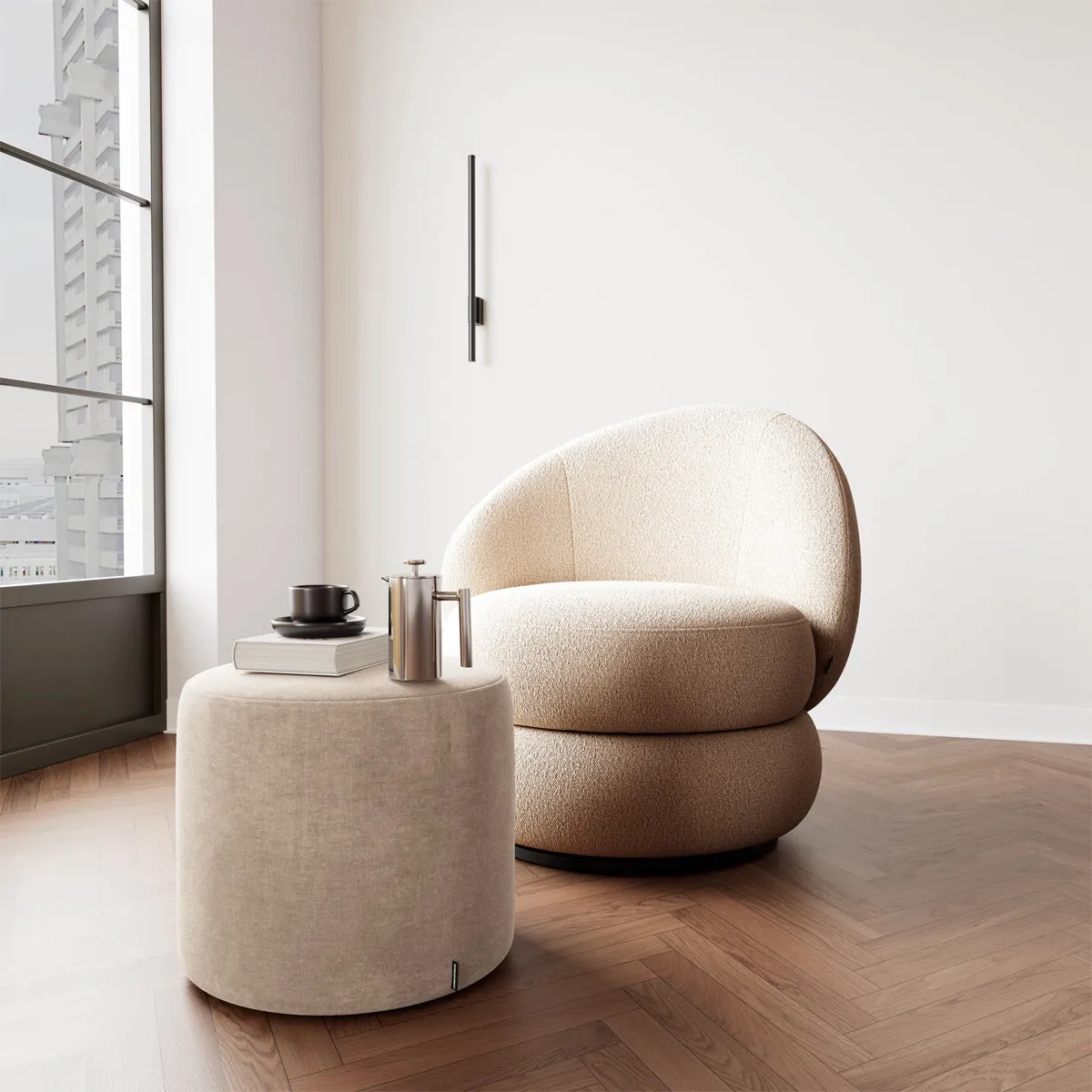No. 7 Fabric Ottoman