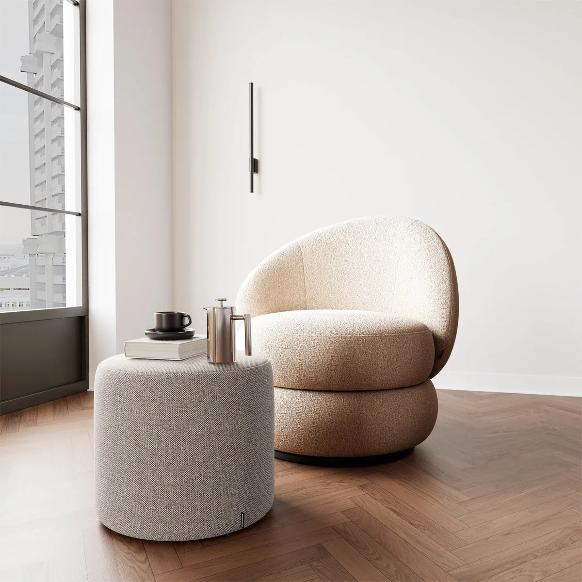 No. 7 Fabric Ottoman