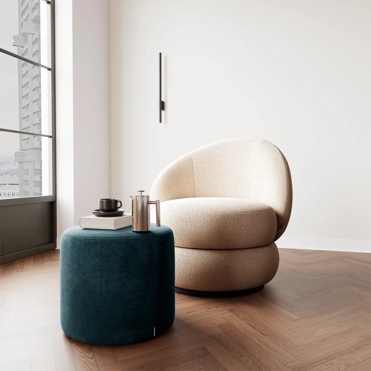 No. 7 Fabric Ottoman