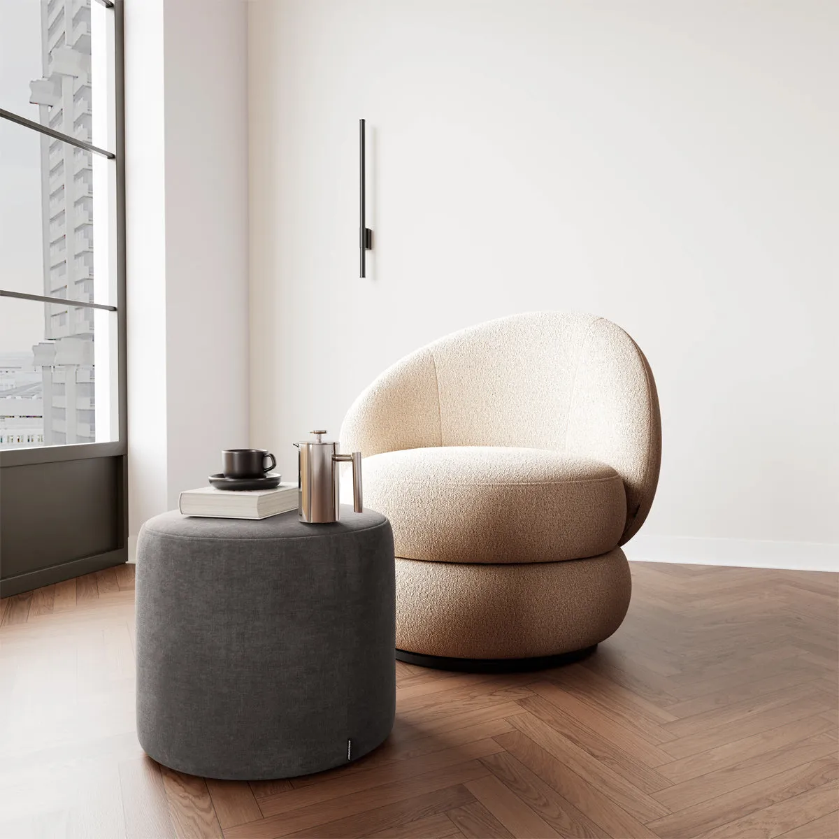 No. 7 Fabric Ottoman