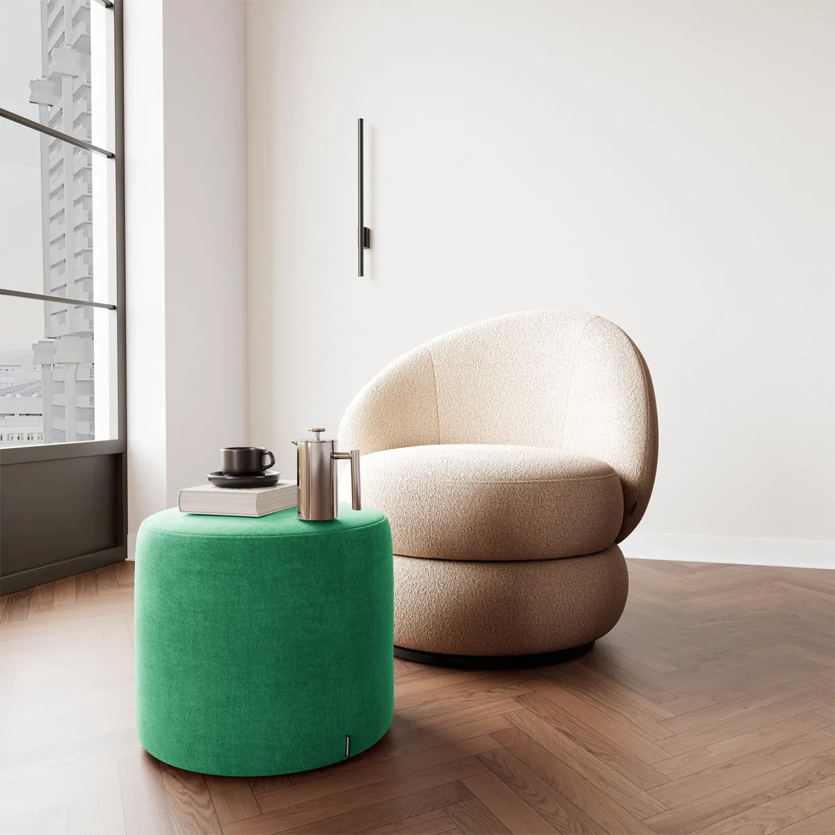 No. 7 Fabric Ottoman