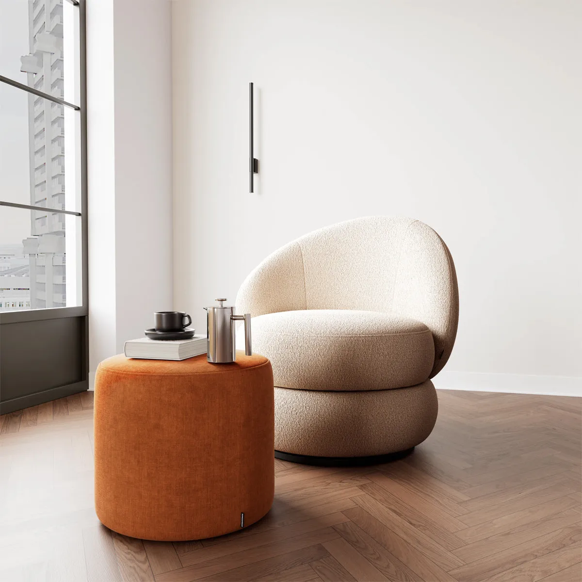 No. 7 Fabric Ottoman