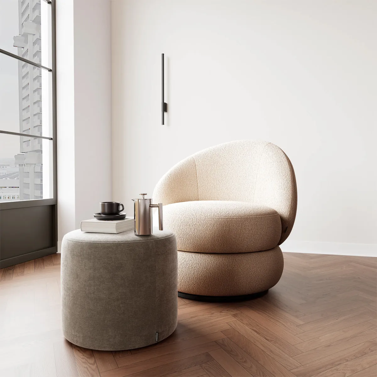 No. 7 Fabric Ottoman