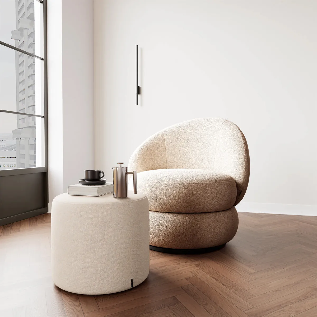 No. 7 Fabric Ottoman