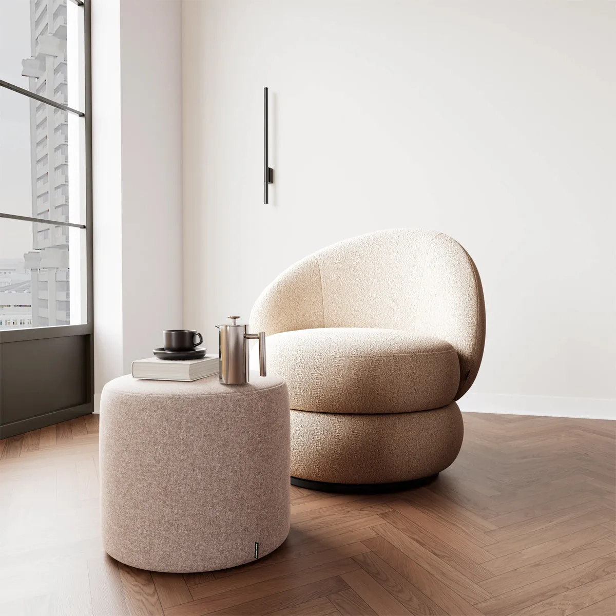 No. 7 Fabric Ottoman