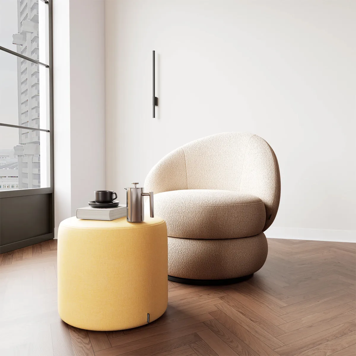 No. 7 Fabric Ottoman